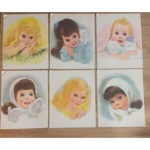 Lot of 6 Vintage Francis Hook Northern Mills Tissue Girls 11x14 Prints 1960's